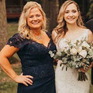 Mon Cheri mother of bride dress navy blue size 10